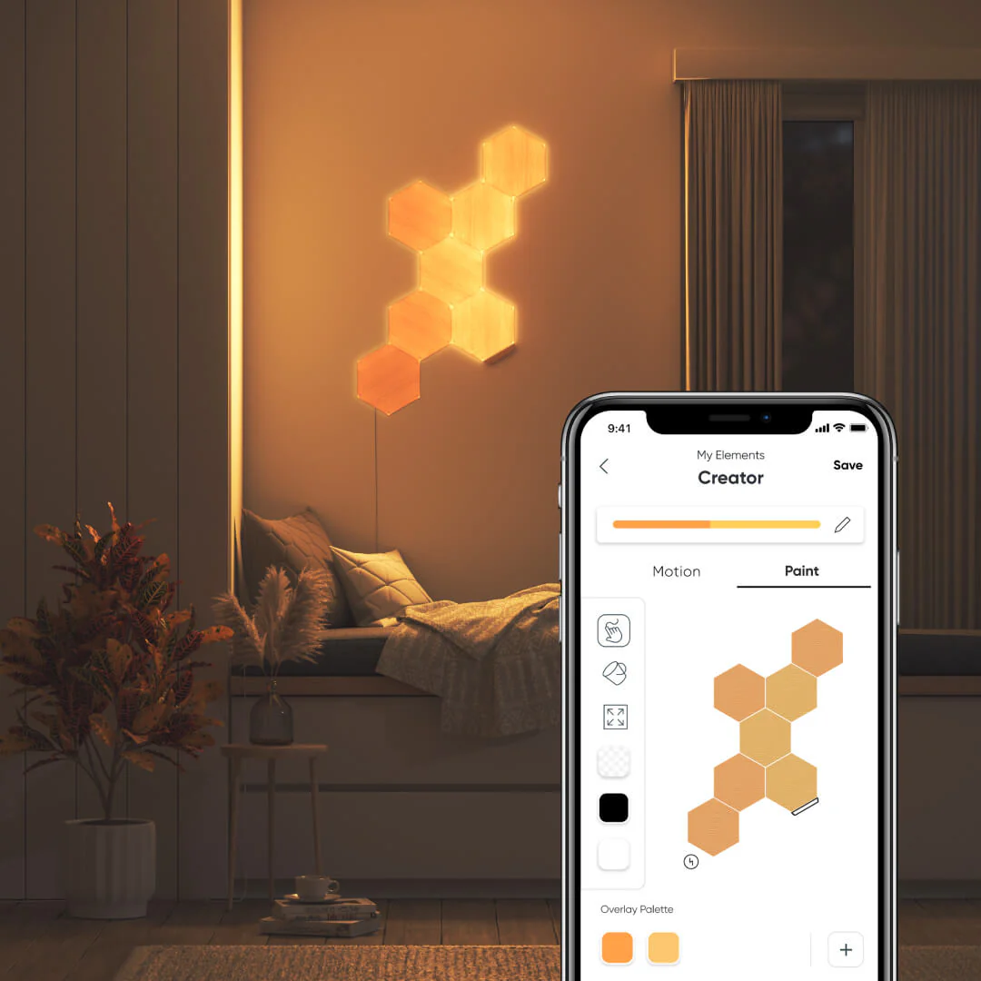 Elements Smarter Kit (7 Panels) | Birchwood Hexagons - Image 3